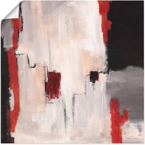 Artland Wandbild "Rot an Grau I - Abstrakt", Gegenstandslos, (1 St.), als Alubild, Leinwandbild, Wandaufkleber oder Poster in versch. Größen