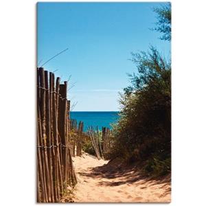 Artland Artprint Pad naar het strand van Serignan Plage als artprint van aluminium, artprint op linnen, muursticker of poster in verschillende maten