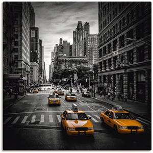 Artland Artprint New York City Verkeer 5th Avenue als artprint van aluminium, artprint op linnen, muursticker of poster in verschillende maten