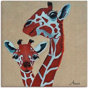 Artland Artprint Giraffen als artprint op linnen, muursticker of poster in verschillende maten