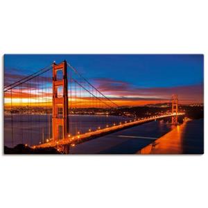 Artland Artprint The Golden Gate Bridge 's morgens vroeg als artprint van aluminium, artprint op linnen, muursticker of poster in verschillende maten