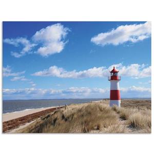 Artland Artprint op linnen Vuurtoren Sylt gespannen op een spieraam