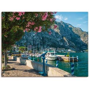 Artland Artprint Gardameer haven Limone sul Garda als artprint van aluminium, artprint op linnen, muursticker of poster in verschillende maten