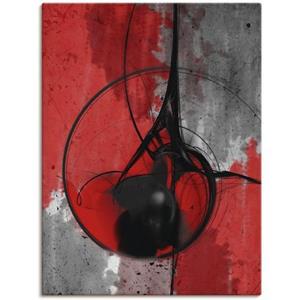 Artland Artprint Abstract in rood en zwart als artprint van aluminium, artprint op linnen, muursticker of poster in verschillende maten