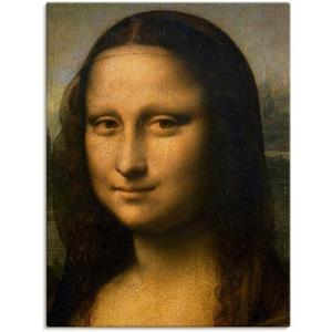 Artland Artprint Mona Lisa. Detail hoofd. 1503-1506 als artprint op linnen, muursticker of poster in verschillende maten