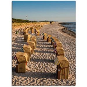 Artland Artprint Strandstoelen Oostzeekust in Wustrow als artprint van aluminium, artprint op linnen, muursticker of poster in verschillende maten