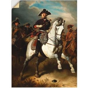 Artland Artprint Frederik De grote te paard. 1861 als artprint op linnen, muursticker of poster in verschillende maten