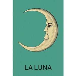 Queence Artprint op linnen LA LUNA