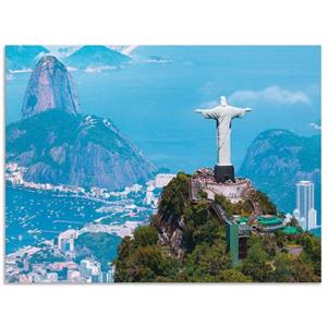 Artland Artprint Rio de Janeiro met Christus als artprint van aluminium, artprint op linnen, muursticker of poster in verschillende maten