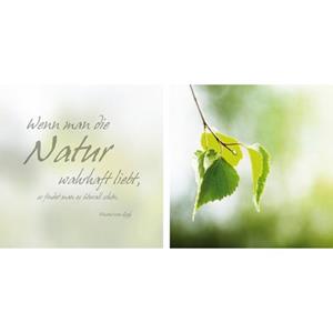 Queence Artprint op linnen Naturel set van 2 (set)