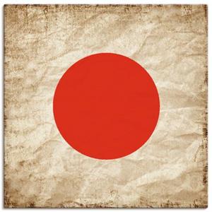 Artland Artprint Japanse vlag Japan symbool als artprint van aluminium, artprint op linnen, muursticker of poster in verschillende maten