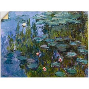 Artland Artprint Waterlelies (Nympheas). 1918x1921. als artprint op linnen, muursticker of poster in verschillende maten