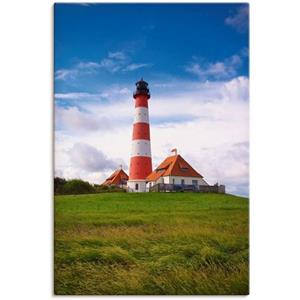 Artland Artprint Westerhever vuurtoren als artprint van aluminium, artprint op linnen, muursticker of poster in verschillende maten