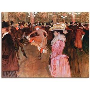 Artland Artprint De dans in Moulin Rouge, 1890 als artprint van aluminium, artprint op linnen, muursticker of poster in verschillende maten