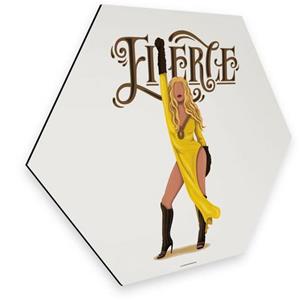 Wall-Art Metalen artprint Popart Beyonce fanartikel (1 stuk)