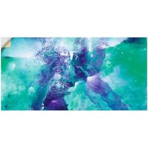 Artland Artprint Abstracte compositie groen en violet als artprint van aluminium, artprint op linnen, muursticker of poster in verschillende maten