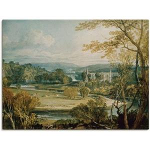 Artland Artprint Blik op Bolton Abbey, Yorkshire. 1809 als artprint op linnen, muursticker of poster in verschillende maten