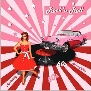 Artland Artprint Rock'n roll van de jaren 50 als artprint van aluminium, artprint op linnen, muursticker of poster in verschillende maten