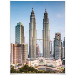 Wall-Art Poster Petronas Towers Kuala Lumpur Poster, artprint, wandposter (1 stuk)