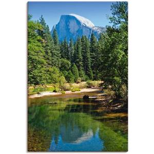 Artland Artprint Yosemite Valley Half Dome River of Mercy als artprint van aluminium, artprint op linnen, muursticker of poster in verschillende maten