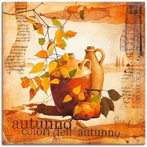 Artland Artprint Italiaanse herfstbladeren als artprint op linnen, muursticker of poster in verschillende maten