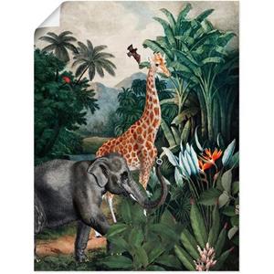 Artland Artprint Afrikaanse jungle als artprint van aluminium, artprint op linnen, muursticker of poster in verschillende maten