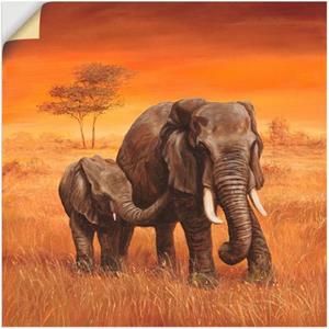 Artland Wandbild "Elefanten II", Wildtiere, (1 St.)