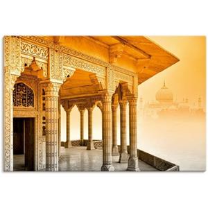 Artland Artprint Fort Agra met Taj Mahal als artprint van aluminium, artprint op linnen, muursticker of poster in verschillende maten