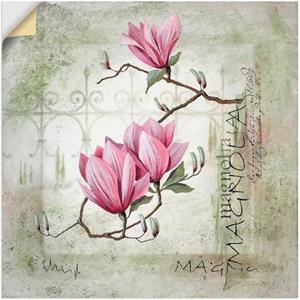 Artland Artprint Pinkkleurige magnolia als artprint op linnen, muursticker of poster in verschillende maten