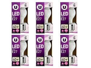 U E27 LED Lamp 7-60W Extra Warm Wit 6-Pack