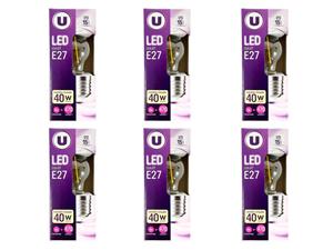 U E27 LED Kogellamp 4-40W Extra Warm Wit 6-Pack