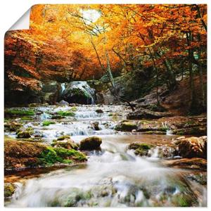Artland Wandbild "Herbstlicher Wasserfall", Gewässer, (1 St.), als Poster, Wandaufkleber in verschied. Größen