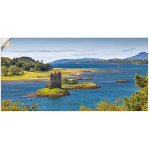 Artland Artprint Castle Stalker bij Loch Linnhe als artprint van aluminium, artprint op linnen, muursticker of poster in verschillende maten