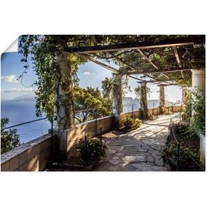 Artland Artprint Tuin van de villa San Michele op capri als artprint van aluminium, artprint op linnen, muursticker of poster in verschillende maten