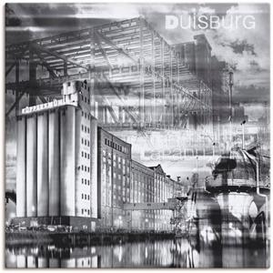 Artland Artprint Duisburg skyline collage III als artprint op linnen, muursticker of poster in verschillende maten