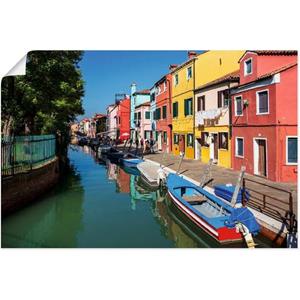 Artland Artprint Veelkleurig gebouw op eiland Burano Venetië als artprint van aluminium, artprint op linnen, muursticker of poster in verschillende maten