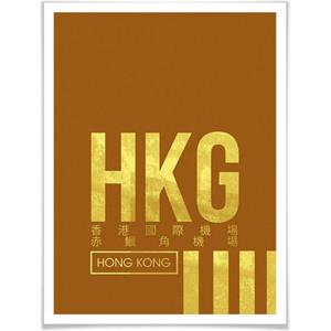 Wall-Art Poster Artprint HKG luchthaven Hongkong Poster, artprint, wandposter (1 stuk)