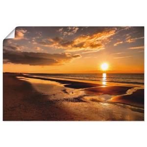 Artland Artprint Zonsondergang aan de Middellandse Zee als artprint van aluminium, artprint op linnen, muursticker of poster in verschillende maten