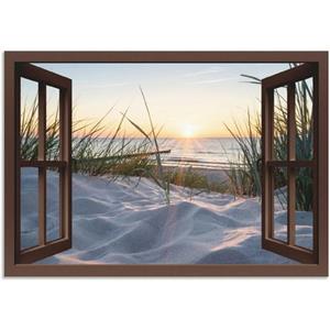 Artland Wandbild "Ostseestrand durchs Fenster", Meer Bilder, (1 St.), als Alubild, Outdoorbild, Leinwandbild, Wandaufkleber, versch. Größen