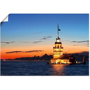 Artland Artprint Istanbul Maagdentoren als artprint van aluminium, artprint op linnen, muursticker of poster in verschillende maten