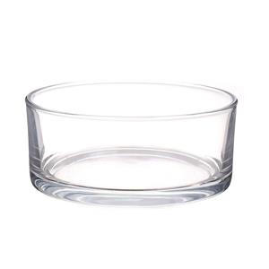 Trendoz Lage glazen schaal transparant glas cilindervormig 8 x 19 cm -
