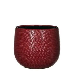 Mica Decorations gabriel ronde pot bordeaux maat in cm: 20 x 25