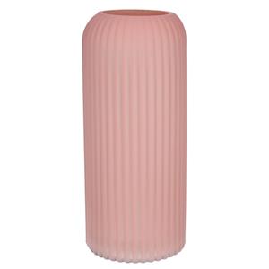 Bellatio Design Bloemenvaas - oud roze - matglas - D9 x H20 cm -