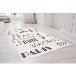 Teppich Rom, Andiamo, rechteckig, Höhe: 5 mm, handgewebt, reine Baumwolle, Städtedesign, Wohnzimmer, Esszimmer