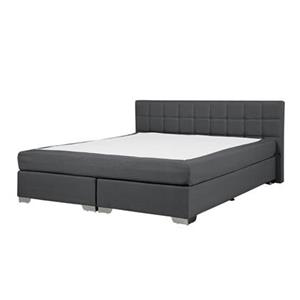 Beliani Admiral Boxspringbed Grijs Stof