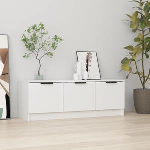 VidaXL Tv-meubel 102x35x36,5 cm bewerkt hout hoogglans wit
