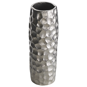 BELIANI Decoratieve vaas zilver aluminium 32 cm CALAKMUL