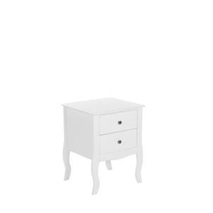 Beliani - Nachttisch Weiß MDF-Platte 45 x 40 x 58 cm Skandinavisch Modern Klassisch 2 Schubladen Schlafzimmer - Weiß