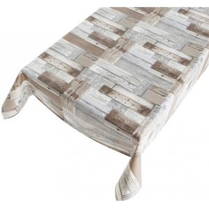 Bellatio Tafelkleden/tafelzeilen houten planken motief x 170 cm rechthoekig -