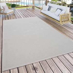 pacohome Paco Home - Outdoor Teppich Für Terrasse Und Balkon Küchenteppich Einfarbig Modern Creme Beige 200x350 cm